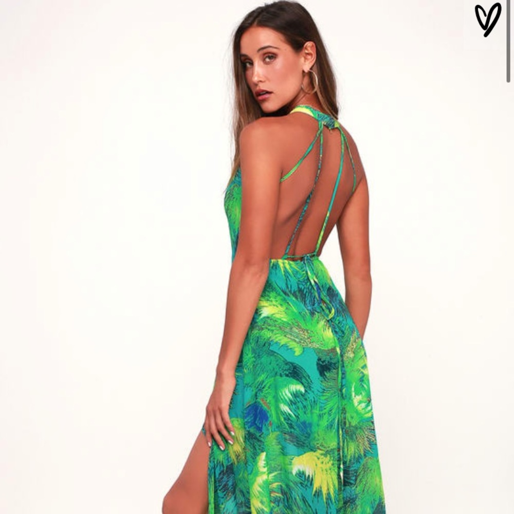 Green maxi dress new with tags